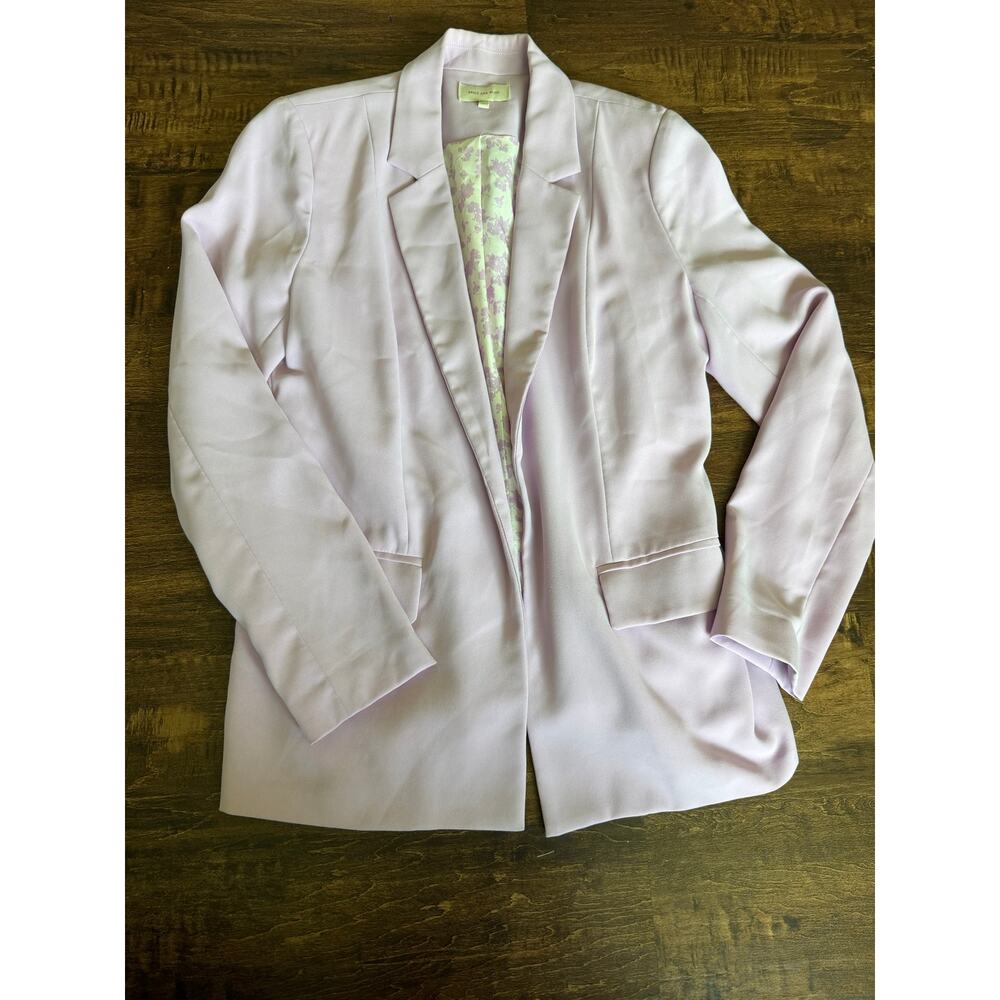 Skies are blue purple open front easy blazer small - Picture 2 of 4